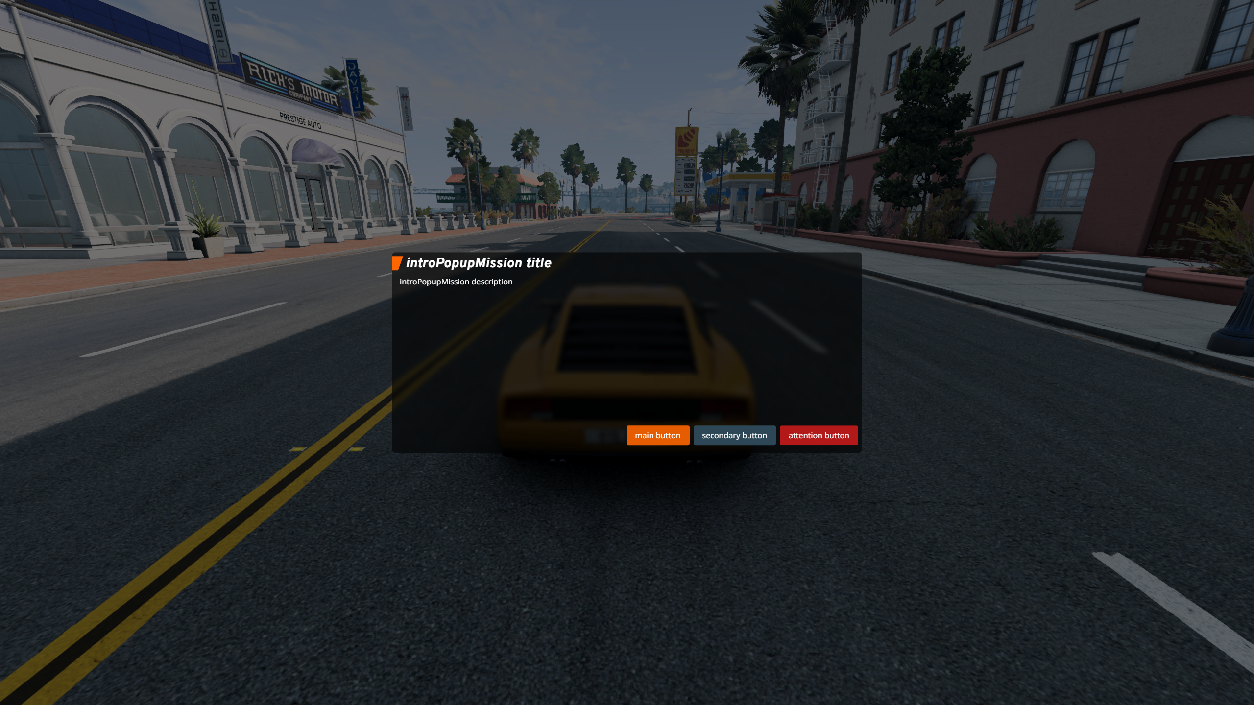 The introPopupMission snippet displayed in BeamNG.drive
