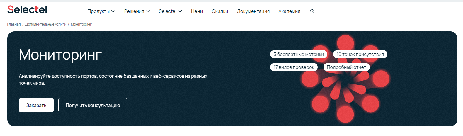 selectel мониторинг